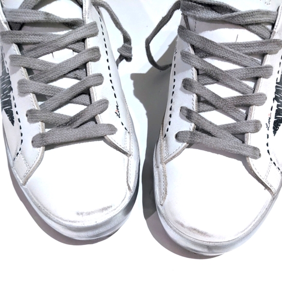 💯Golden Goose ⭐ Leather Black Marker Star Sneakers 38 - Picture 4 of 10